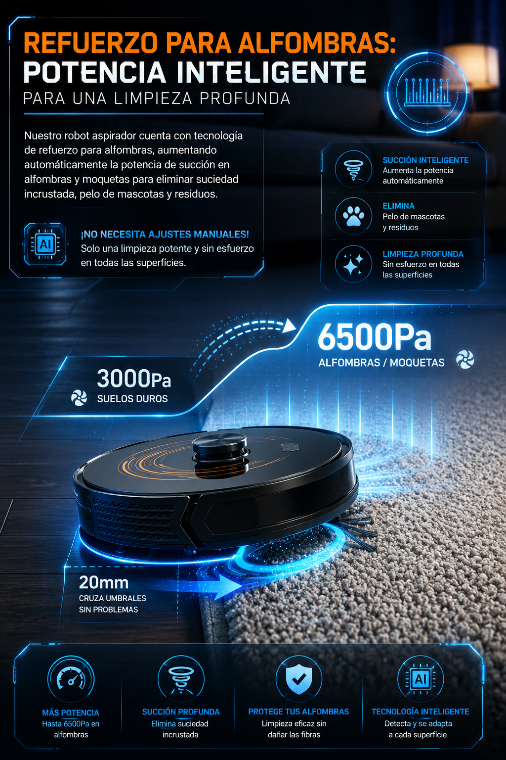 ABIR X9 Robot Aspirador Premium - Doble Láser LDS + Fregado + UV