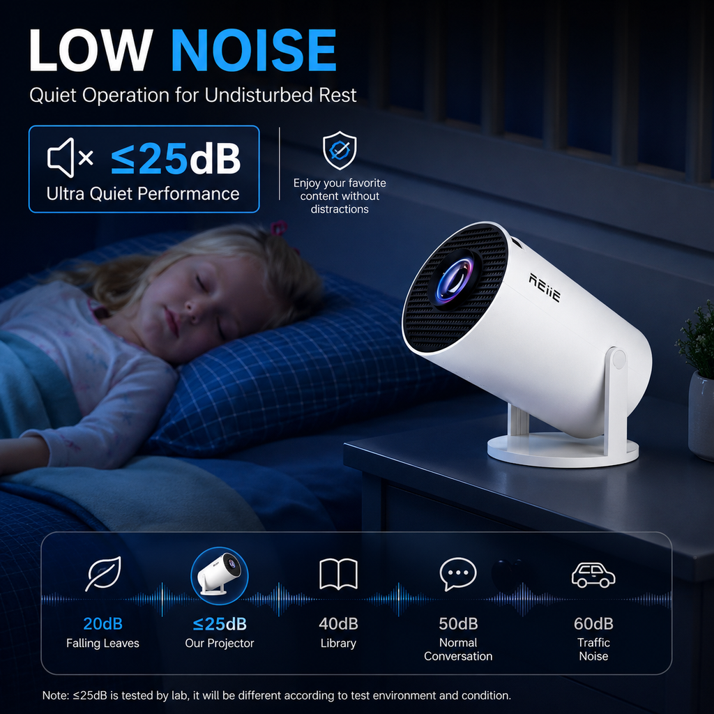 Proyector Portátil HY300 PRO+ | Android 11 · WiFi 6 · 4K · 200 ANSI Lúmenes