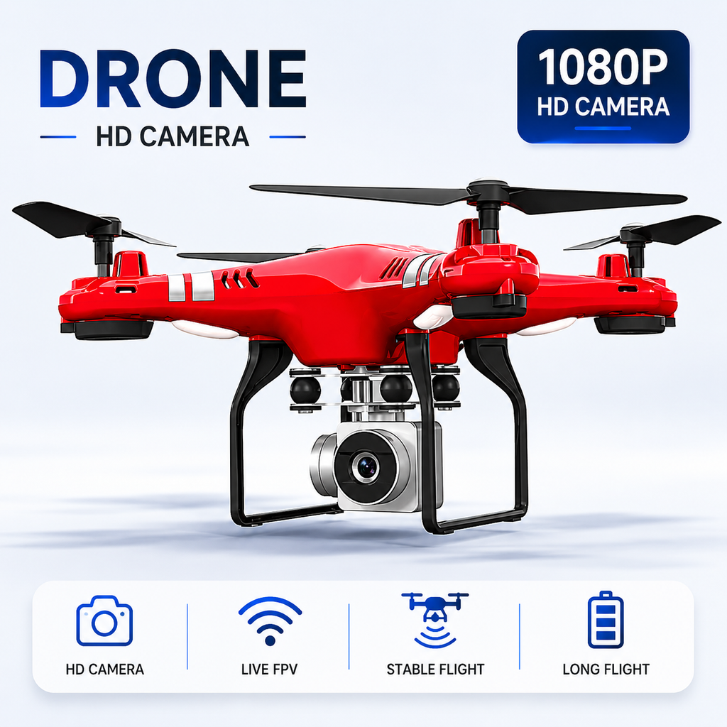 Drone Profesional con Cámara 4K HD – FFOrder | Rojo, Blanco o Negro