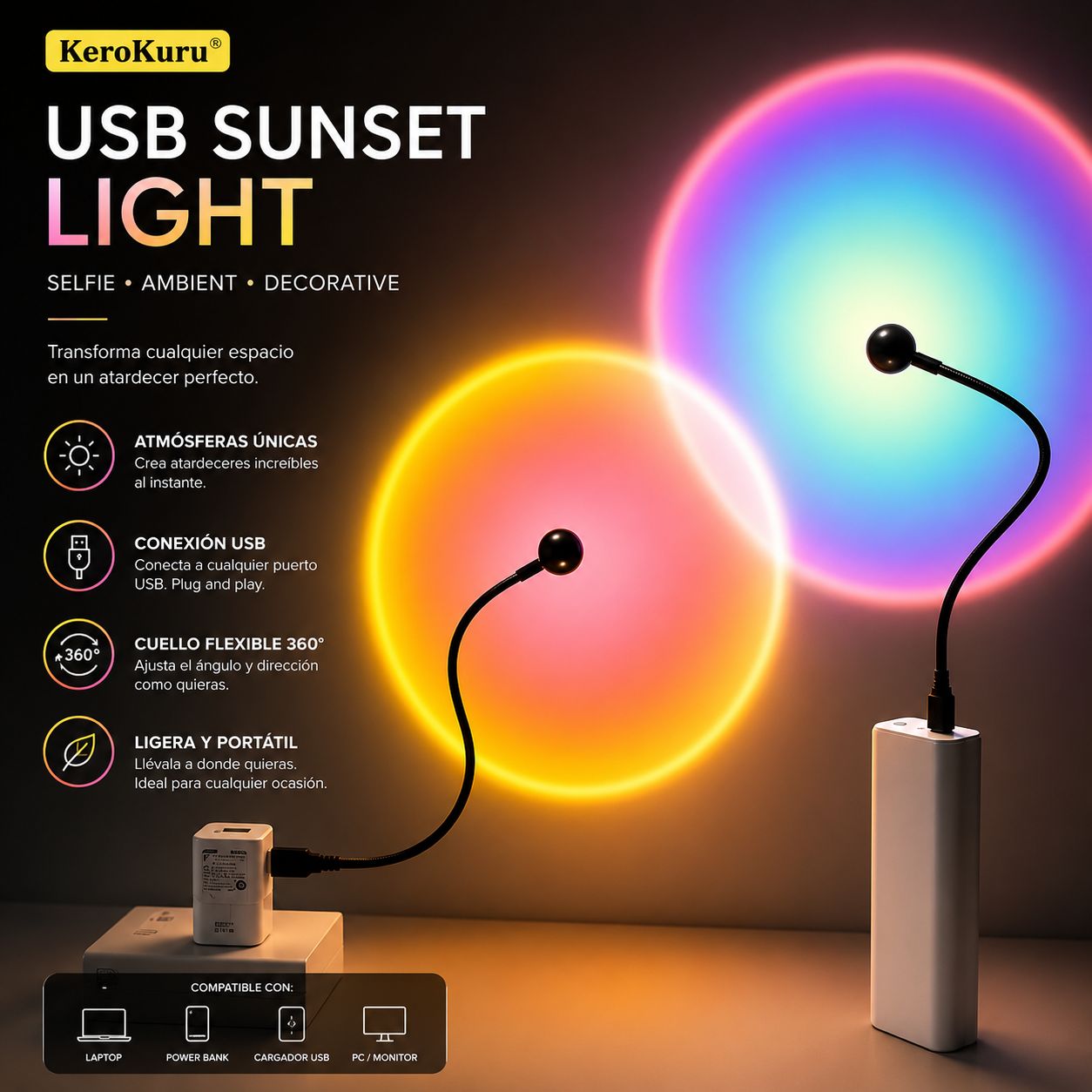 USB Sunset Light Lamp
