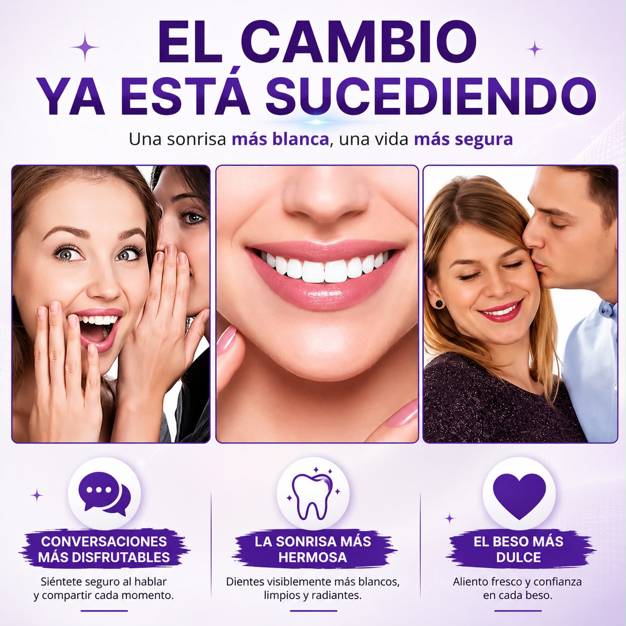 Polvo Blanqueador Dental Morado 5D White - Blanqueamiento en 5 Días Sin Sulfatos