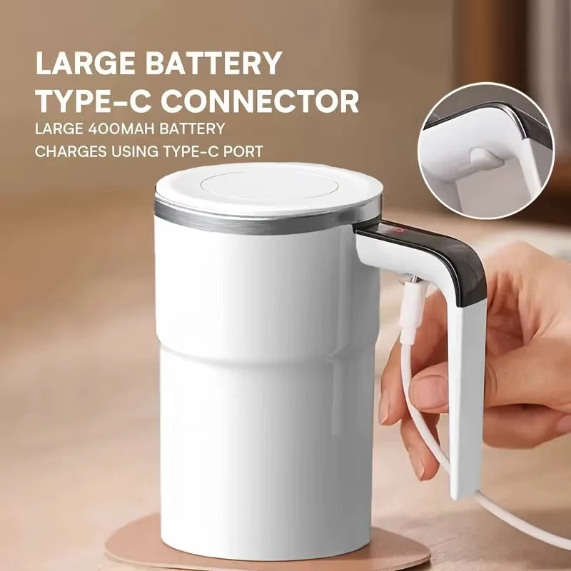 380ML Smart Self-Stirring Coffee Mug - Waterproof, USB Rechargeable with Digital Display