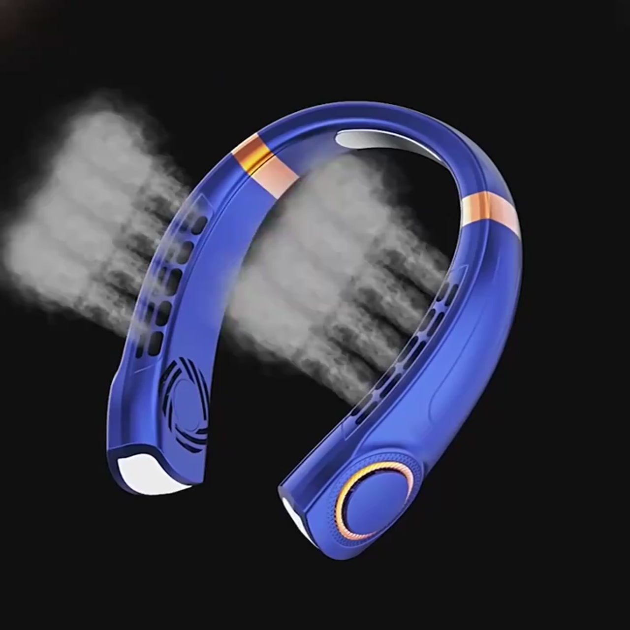 Ventilador de Cuello Portátil USB Recargable - Sin Aspas, Pantalla LED Digital y 5 Velocidades