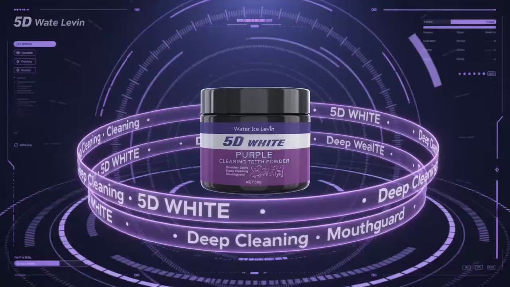 Polvo Blanqueador Dental Morado 5D White - Blanqueamiento en 5 Días Sin Sulfatos